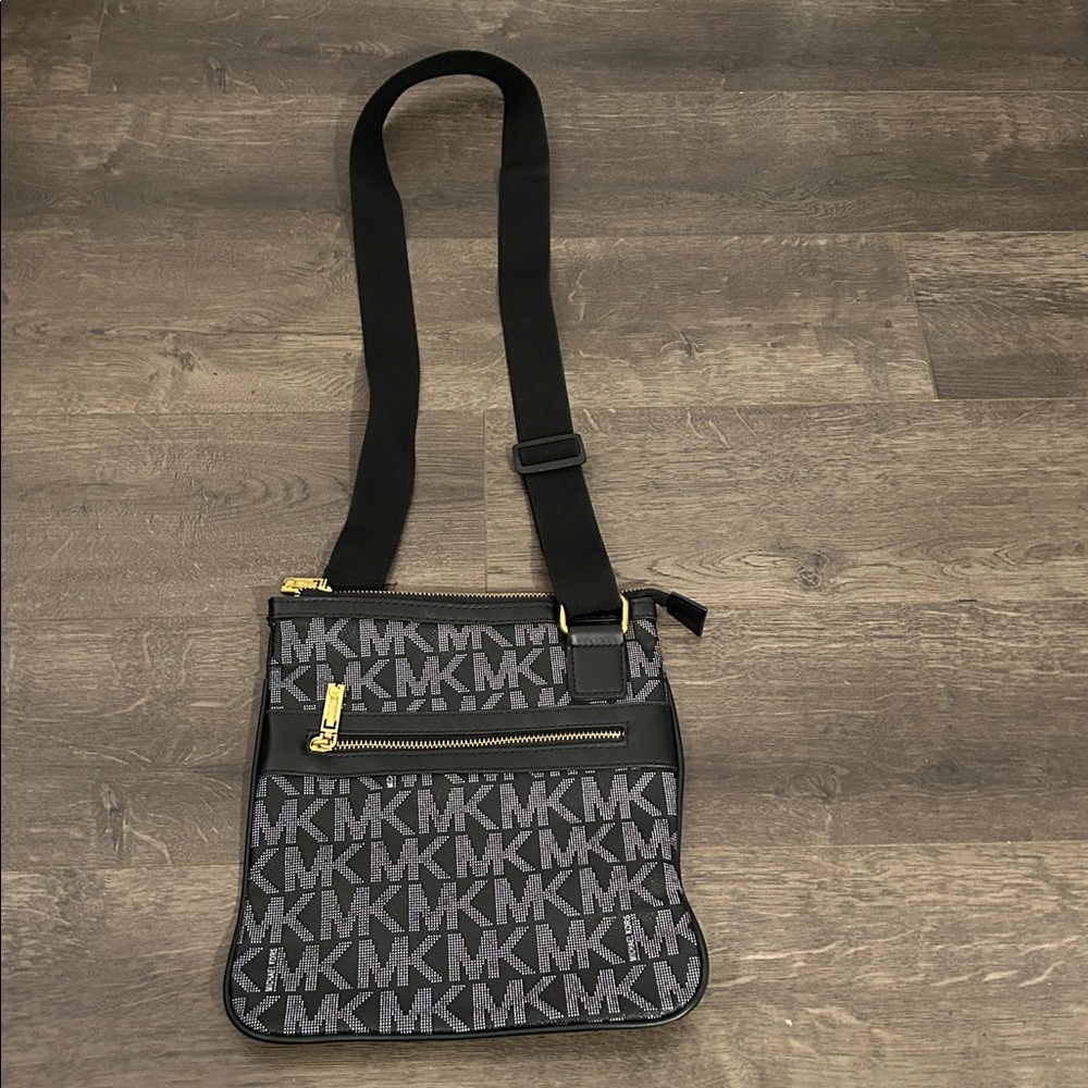 Michael Kors Black and Gray Crossbody Bag